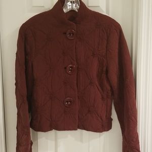 EYE Quilted Jacket Size 4 NWT Auburn